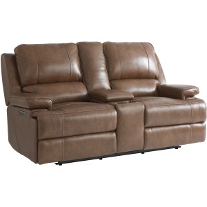 Parker Power Reclining Loveseat - Umber