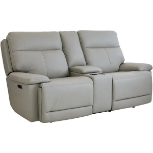 Fletcher Motion Loveseat w/Power & Console - Gray
